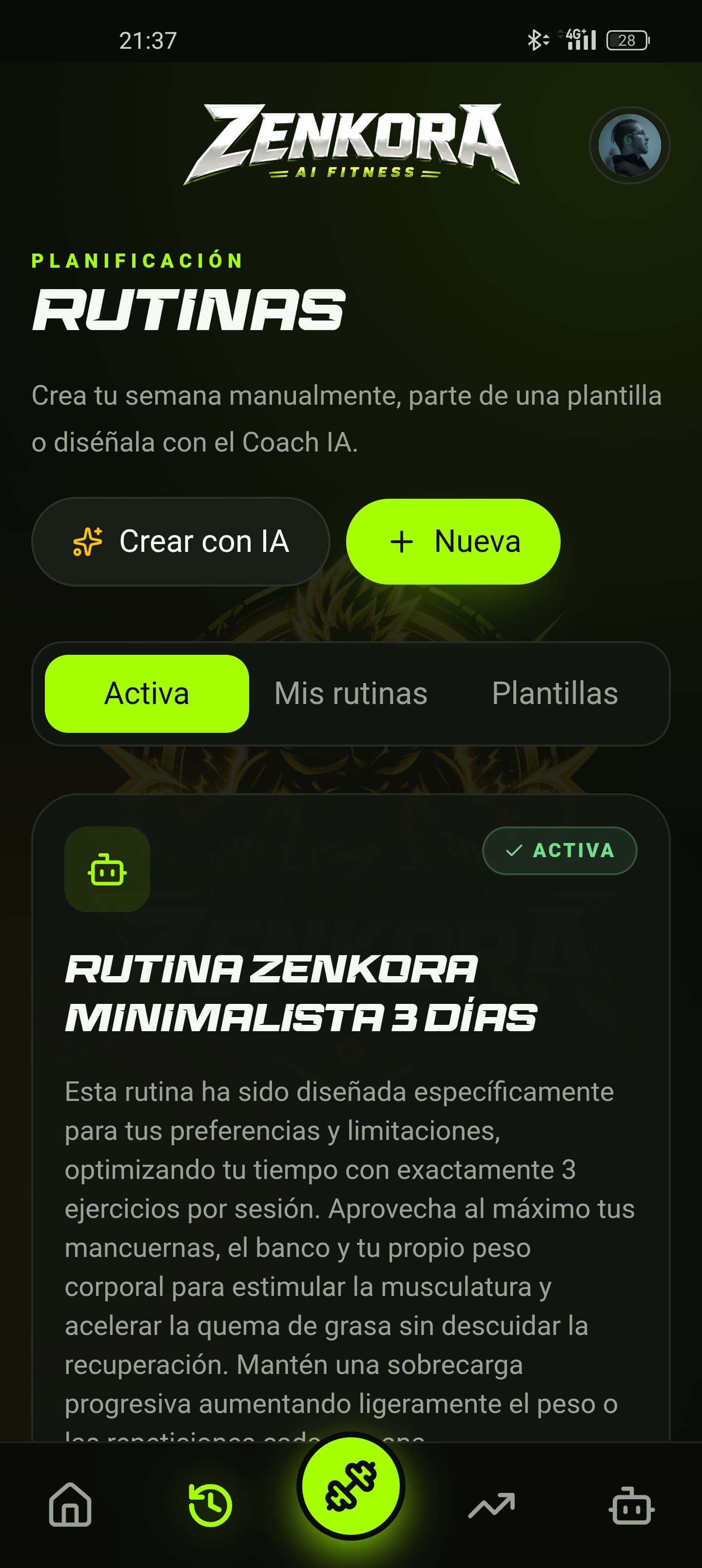 Rutinas IA